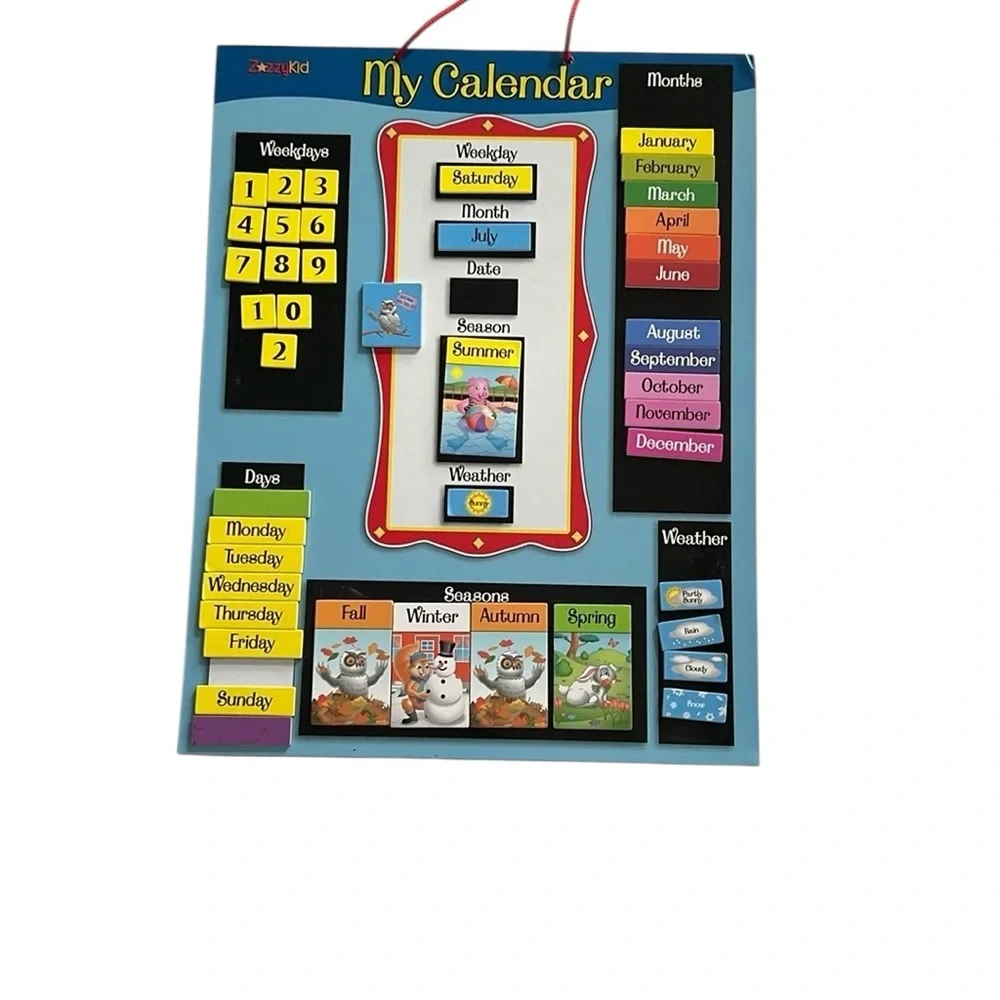 Magnetic Daily Calendar for kids